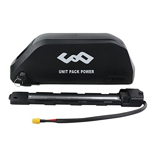 Ebike Battery 36V / 48V / 52 V – 13Ah 15Ah 17Ah 19.2Ah 20.4Ah Down Tube Battery for 200-1500W Motor, Electric Bicycle Lithium-Ion Battery, Safe Lock, Led Indicator Light, with Base and Charger,BMS