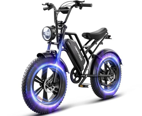 1500W Moped Style Electric Bike | Adult eBikes – 48V 18Ah Removable Battery | 60+ Mile Range | 32MPH Top Speed – All Terrain Fat Tire Electric Bike for Mountains, Snow, Sand, Road - Image 6