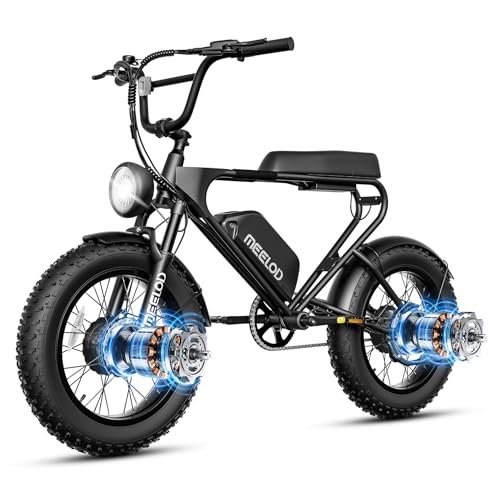 Electric Bike for Adults 2000W Dual Brushless Motor 960Wh 48V 20Ah Removable Battery Mountain Ebike, 28MPH Electric Bikes, 20″ x4.0 Fat Tire Electric Bicycle