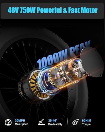 Electric Bike for Adults 1000W 30MPH Ebike – 48V 20AH Electric Bicycle Dirt Mountain Bike Motor, Long Range e-Bike (Rx80 1000w 48v 20ah Gray) - Image 6