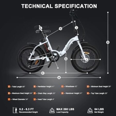 aostirmotor 500W 25MPH Folding Electric Bike 20 x 4 inch Fat Tire E Bikes for Adults Electric Foldable Ebike,Electric Mountain Bike Snow Beach Bicycle with Shimano 7 Speed