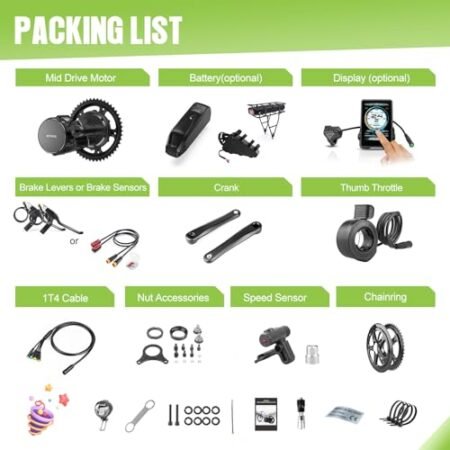 BAFANG 48V 750W BBS02B Ebike Motor Kit with P860C LCD Display Mid Drive Motor Electric Bike Conversion Kit