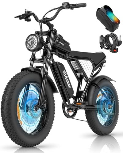 Electric Bike for Adults, ????????????????/????????????????/????????????????/????????????????????,25/30/35MPH Dirt Bike, 48V 15/20AH,52V 40AH Removable Battery, Max 50-180Miles Motorcycle, 20″ Fat Tire Ebike, 7-Speed & UL Bicicleta