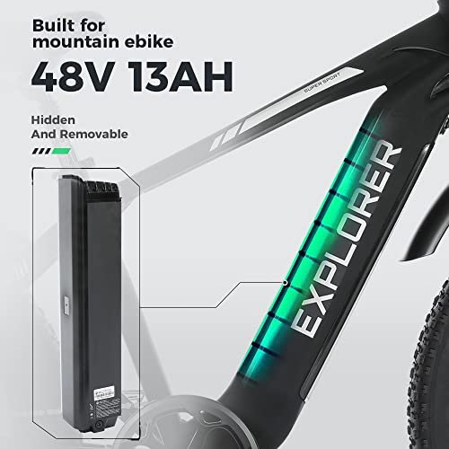 ECOTRIC Explorer Electric Bike Ebike Mountain Bicycle 26″ 750W Motor 48V 13AH Lithium Battery Fat Tire 40MPH Full Suspension Throttle & Pedal Assist for Adults – 90% Pre-Assembled - Image 5