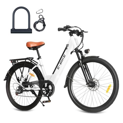 Adult Electric Bike, 26 Inch Step Through Ebike for Women Men, Peak 500W 1000W w/UL Certified Removable Battery, 7 Speed City Electric Cruiser Bikes, 22MPH 50Miles Commuter Electric Bicycle - Image 6