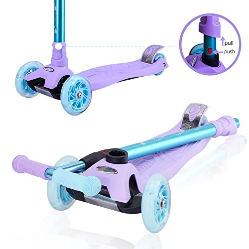 3 Wheel Scooter for Kids Ages 6-12,Kids Scooter with Light Up Wheels, Sturdy Deck Design, and 4 Height Adjustable Suitable for Kids Ages 3-12 - Image 6