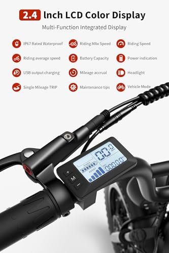Electric Bike for Adults 2000W Dual Brushless Motor 960Wh 48V 20Ah Removable Battery Mountain Ebike, 28MPH Electric Bikes, 20″ x4.0 Fat Tire Electric Bicycle - Image 6