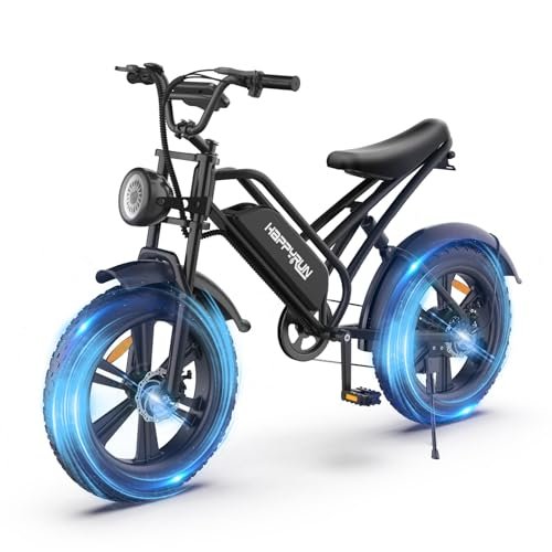 Electric Bike for Adults HAPPYRUN 20″ Fat tire with 1500W Motor Ebike 48V 18AH Removable Battery 30MPH & 68 Miles Long Range Snow Beach Mountain Electric Bicycle Throttle & Pedal Assist - Image 4