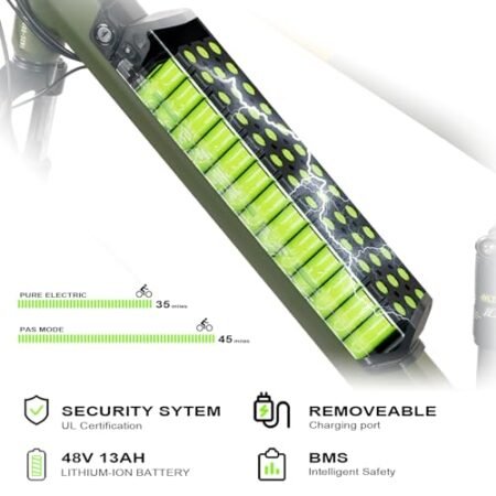 Electric Bike, 26″ 4.0 Fat tire 750W Ebike for Adults, Mountain E Bike for Men Women, 48V 13Ah Removable Li-Ion Battery…