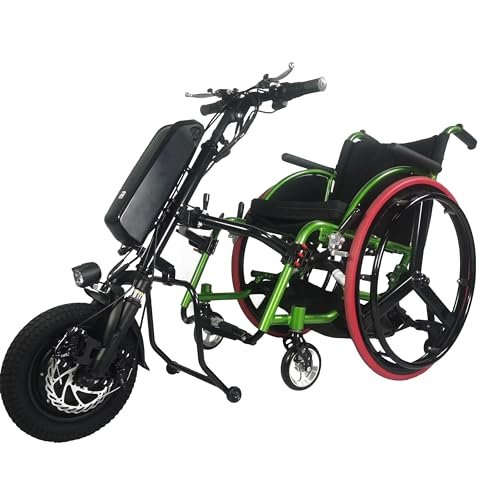 Electric Wheelchair Conversion Tractor Kit, 12 Inch Wheel, 36V 250-500W Motor, Battery Included, for Outdoor Use (36V 500W, 36V 17.5AH)