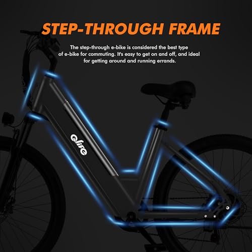 Cityone Electric Bike for Adults 26″ Step-Through Ebike with 2.1″ Tire,UL2849 Certified Built-in Removable Battery,Peak 750W Motor Ebikes with 7 Speed Commuter E Bicycle - Image 6