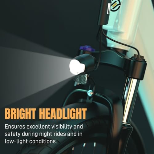 ESKUTE C100 Electric Bike for Adults, 500W Peak Motor, Up to 40Miles Range, 26″ Step-Thru Electric City Bike with 7-Speeds and Front Suspension - Image 6