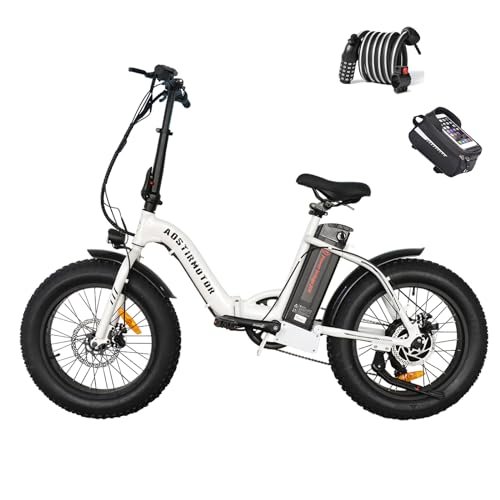 aostirmotor 500W 25MPH Folding Electric Bike 20 x 4 inch Fat Tire E Bikes for Adults Electric Foldable Ebike,Electric Mountain Bike Snow Beach Bicycle with Shimano 7 Speed - Image 5