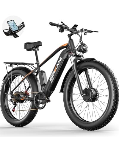 Electric Bike for Adult, Peak 2000W/2500W 35MPH Dual Motors Ebike for Men, 18Ah/19.2Ah 48V Built-in Battery E Bike, 26″ Fat Tire E Bicycle Fit All Terrain 70Miles/85Miles, Dual Hydraulic Brake - Image 4