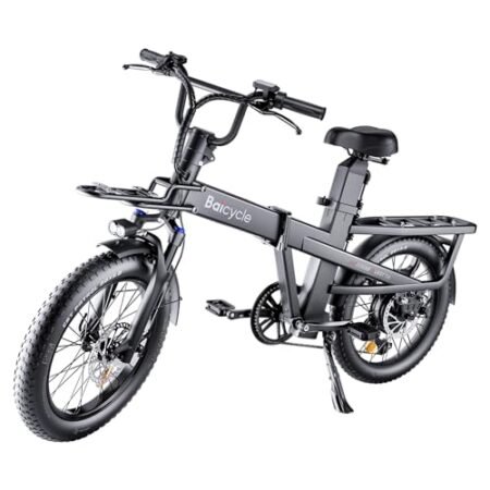 Electric Bike, Folding Electric Bike with 62 Miles Range, 48V Removable Battery, 20 Inches Fat Tire for Beach Cruiser City Commute Mountain