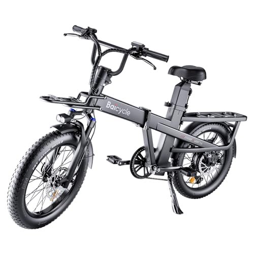 Electric Bike, Folding Electric Bike with 62 Miles Range, 48V Removable Battery, 20 Inches Fat Tire for Beach Cruiser City Commute Mountain