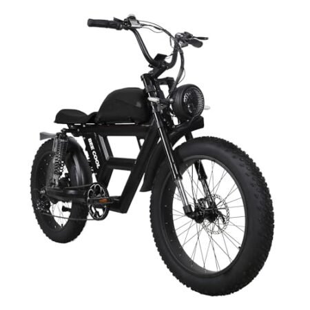 Bee Challenger Long Range Full Suspension Electric Bike, 1000W Motorcycle eBike, 100MI+ Range, 48V 30Ah Battery 24″x4″ Fat Tire, 400LBS Payload, 32MPH, 7 Speed, Hydraulic Brakes