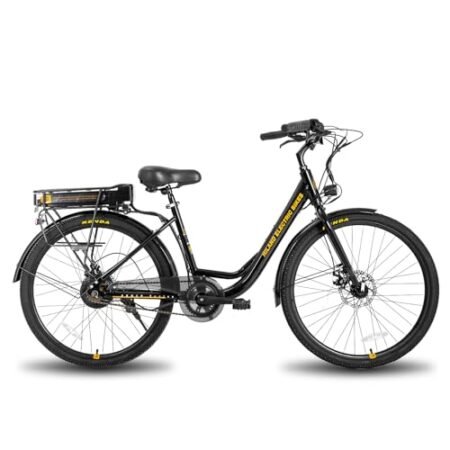 HILAND Electric Bike for Adults, 26” 500W Men Women Ebike with Throttle, Removable Battery, LCD Display, 20 MPH Ebikes Commuter Cruiser