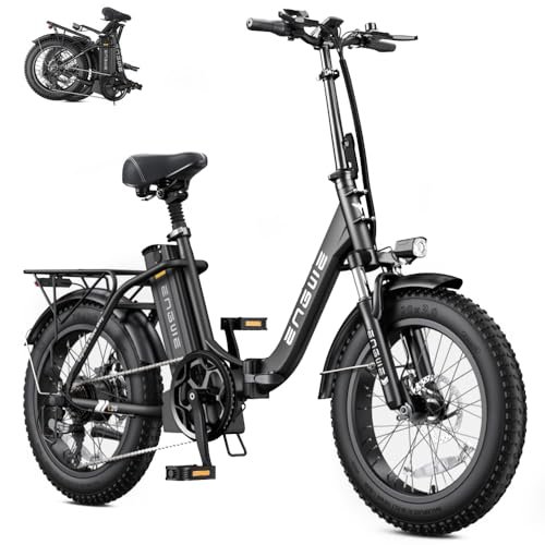 ENGWE Electric Bike for Adults, Foldable 1125W Peak Motor Ebike, 28Mph 80Miles Commuter E Bike with 52V 13AH Removable Battery, 20″ x 3.0 Fat Tire Folding Electric Bicycle - Image 4