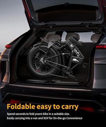 Folding Electric Bike for Adults, 2000W Peak Dual Motor Folding ebike,35Mph Top Speed, 48V 840WH Battery, 70 Miles PAS Range,7 Speed Gear,20inch Fat Tire Electric Bike Foldable for Adults