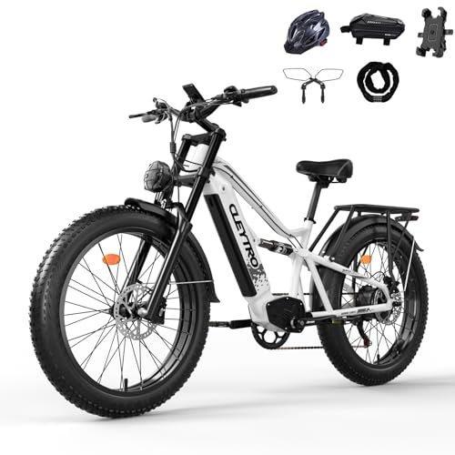 Electric Bike for Adults,1500W/750W,52V 21/19Ah 32-37MPH, 30-60Miles Range 26”Fat Tire Electric Bike Beach Snow Mountain Bike, Dual Hydraulic Disc Brakes Electric Bike Full Suspension