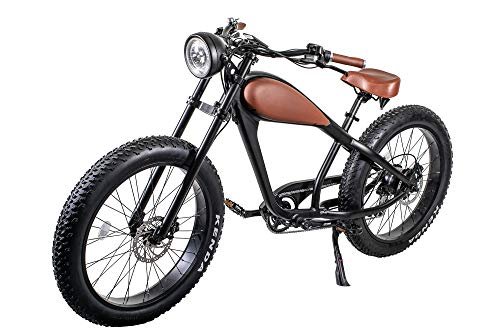 Adult Electric Bicycle 750W 26 inch Fat Tire Cafe Racer Beach Cruiser Bike