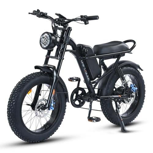 Electric Bike for Adults,Peak 1000W Electric Mountain Bike,28 MPH E Bike with 7-Speed,20 * 4” Fat Tire Ebikes for Adults with Full Suspension - Image 4