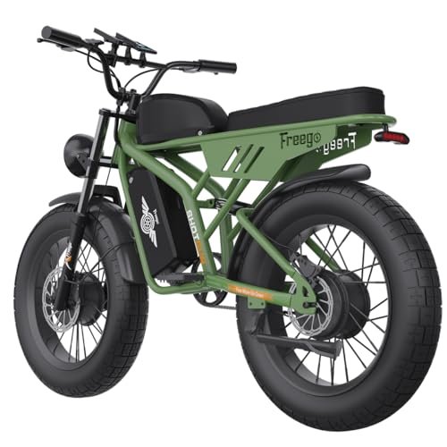 Freego Electric Dirt Bike, Electric Motorcycle for Adults,2000W Dual Motor/48V/40/55Ah,Dual Hydraulic Brake/Suspension,35MPH/68/108Mile,20×4 Fat Tires Off Road Electric Bike - Image 5