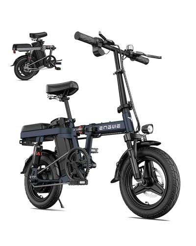 ENGWE T14 600W(Peak) Folding Electric Bike for Adults Teens – 48V10A Battery 14inch Fat Tires E-Bike Full Suspension 19.2MPH 25Miles Range, Compact Commuter Cruiser Ebike - Image 4