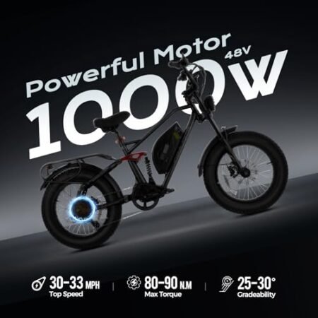 eAhora Terra Peak 1500W Electric Bike for Adults,30+mph Colorful Display Full Suspension Electric Mountain Bike Dual Hydraulic Brakes 20 * 4.0 Fat Tire City Electric Bike