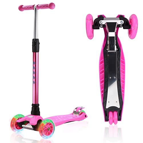 3 Wheel Scooter for Kids Ages 6-12,Kids Scooter with Light Up Wheels, Sturdy Deck Design, and 4 Height Adjustable Suitable for Kids Ages 3-12 - Image 4