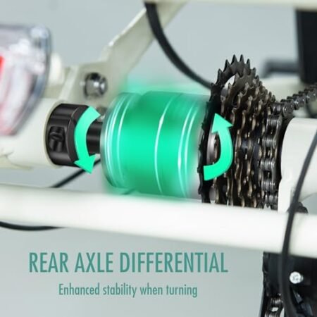 EMOJO Bull 8.5″ Low Step Through Electric Tricycle for Adults Up to 100 Miles Long Range Ebike Trike with Differential 500W 7 Speed 20MPH Three Wheel Electric Bike