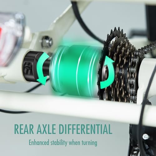 EMOJO Bull 8.5″ Low Step Through Electric Tricycle for Adults Up to 100 Miles Long Range Ebike Trike with Differential 500W 7 Speed 20MPH Three Wheel Electric Bike