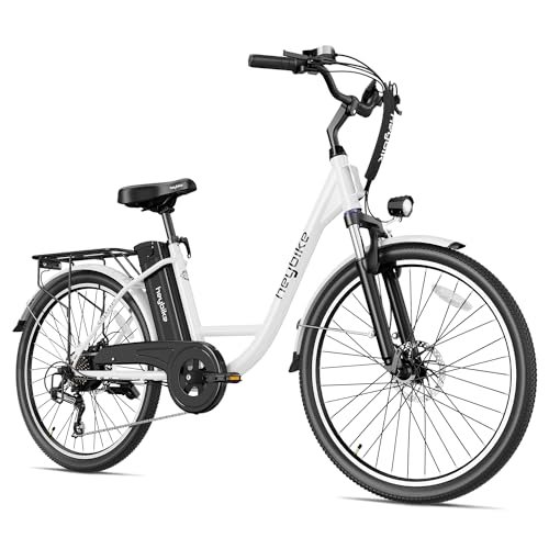 Heybike Cityscape Electric Bike for Adults with 350W Motor Peak 500W, 23mph Max Speed, 26″ Electric Commuter Bike with UL Certified 360WH Removable Battery up to 40 Miles,7-Speed and Front Suspension - Image 3