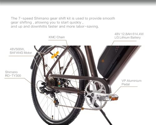 E Bikes for Adults Electric Bicycles 500W Motor 28inch E-Bike Removable Larger Battery 28MPH Urban Electric Bike - Image 7