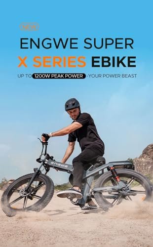 ENGWE X24/X26 1200W Electric Bike for Adults, 26″ x 4.0 Fat Tire Folding Ebike with Single/Dual Removable Battery 48V 19.2AH/+10AH up to 62/94Miles & 31MPH - Image 3