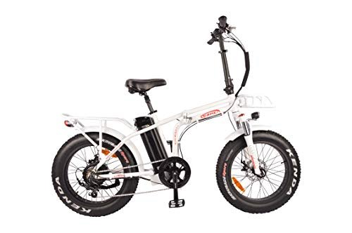 DJ Folding Bike 750W 48V 13Ah Power Electric Bicycle, Pearl White, LED Bike Light, Suspension Fork and Shimano Gear - Image 7