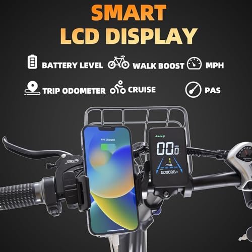 Folding Electric Bike 20” Fat Tire Ebike for Adult, 2000W 32MPH Electric Bicycle with 48V 23AH 1104WH Removable Battery 7 Speed City Bike