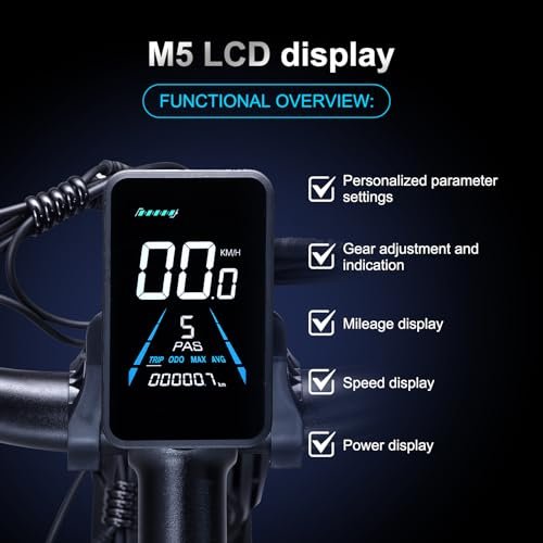 Electric Bike with 54.6V 2A Charge Ebike Electric Mountain Bike for Adults with 1000W*2 Motor,37.28mph Max Speed - Image 6