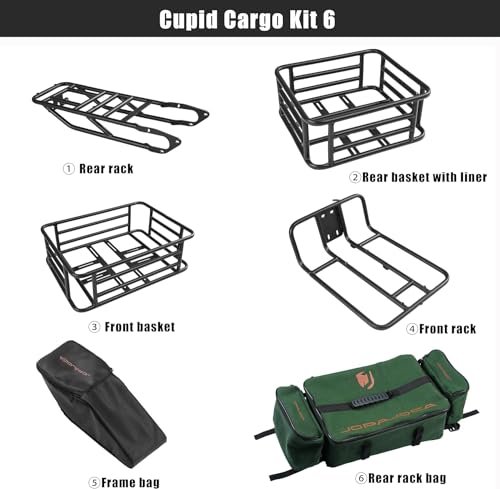 HEDONIC Cupid 1000W Electric Bike, 48V 30Ah Long Range Electric Bike Up to 110Miles 30MPH Full Suspension Ebikes with 20 * 3″ Puncture Proof Tires, Hydraulic Brake, 7-Speed, Commuter Cargo EBike - Image 6