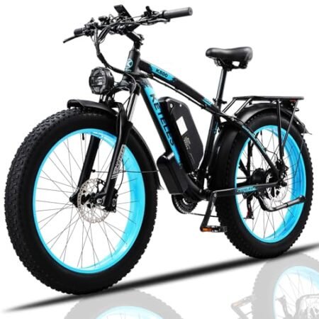 1000w Electric Bike Ebikes for Adults Electric Bike for Adults 48v 17.5ah Removable Battery 28MPH Electric Mountain Bike 21 Speed 26″ Fat Tire Ebike Lockable Suspension Fork & Hydraulic Brakes