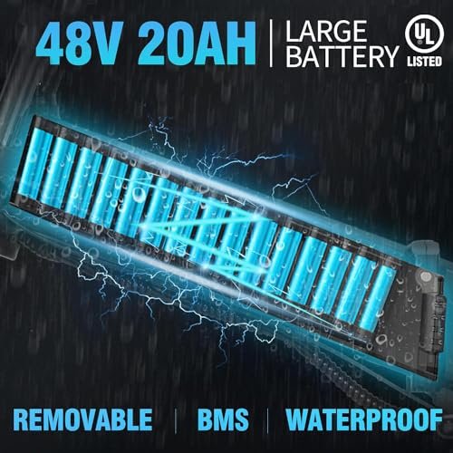 Folding Electric Bike for Adults, 2000/1500/1000W Brushless Motor Ebike,30/37MPH,15/20AH Removable Battery, Fat Tire Mountain Ebike with Disc Brake, Shamano 7 Speed - Image 4