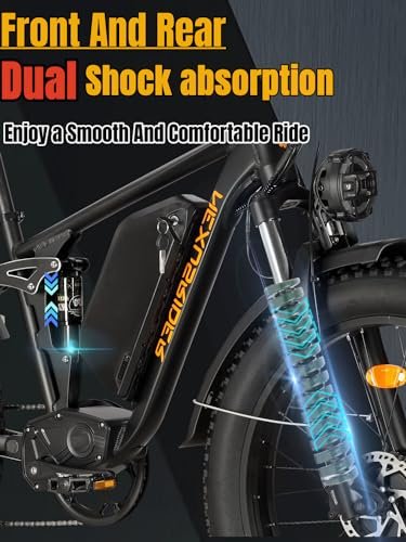 Electric Bike for Adult, NEXUSRIDER 2000W Dual Motor 35 MPH 48V 22.4Ah 7 Speed AWD Ebike, Electric Mountain Bicycle with 26″ Fat Tire MTB,Dual Hydraulic Disc Brakes Full Suspension - Image 6