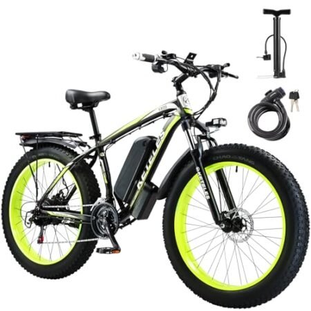 1000W Electric Bike for Adult 26″x 4″ Fat Tire Ebike Snow Beach All Terrain Electric Mountain Bike 48V 13AH Removable Battery 28MPH Electric Bicycles Adults