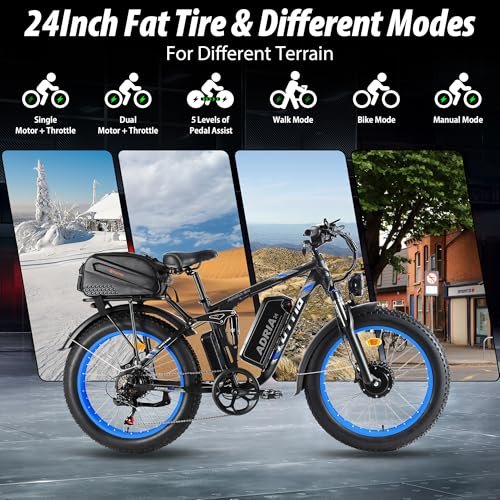 Dual Motor 52V Peak 4000W-30Ah-42MPH Electric Bike for Adults – US Warehouse - Image 7