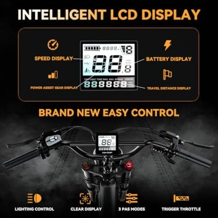 Electric Bike for Adults with Peak 2000W Brushless Motor,100Miles 35MPH All-Terrain Foldable Electric Bike with 48V30A Removable Battery,8-Speed ebike,20″x4.0 Tires and Dual Suspension Bicycles