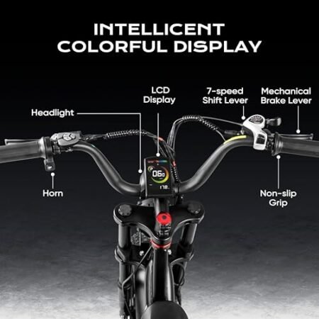 eAhora Terra/TerraⅡ Peak 1500W/2000W Electric Bike for Adults,48V 15Ah/20Ah 80-120Miles Long Range 30-30mph Full Suspension Electric Bike Dual Hydraulic Brakes Fat Tire City EBike