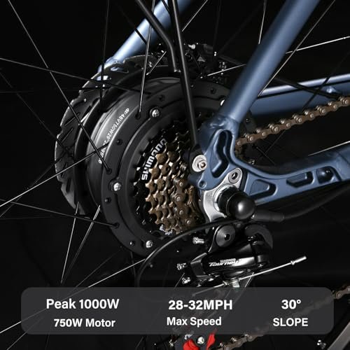 E·Bycco 29” 1000W Motor Electric Bike for Adults 32MPH with 48V 17.5AH Battery Up to 65 Miles 7Speed Mountain Ebike, Pedal Assist Throttle Class 3 Electric Bicycle for Commuter E Bike