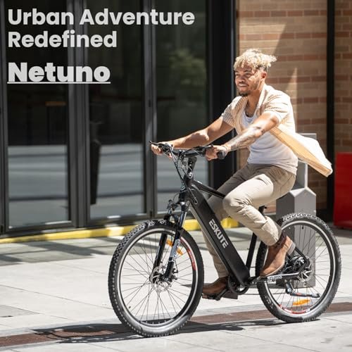 ESKUTE Netuno 27.5″ Electric Bike, 750W Peak Bafang Motor, Top Speed 22MPH, 48V 15Ah Large Capacity Battery, Hydraulic Front Suspension, Adult Electric Bicycles with 7 Speeds and Disc Brakes