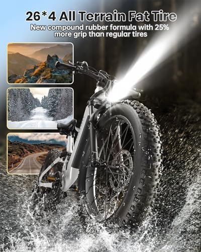 Electric Bike for Adults 960W, 48V 20AH Battery Adult Electric Bicycles, 26″ Fat Tire Full Suspension Step-Thru Ebike, 28MPH Mountain Ebike, 7 Speed, 80Miles Range, UL Certified-Boxer ST - Image 3